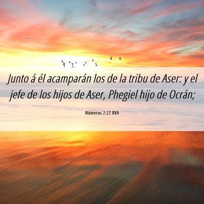Picture 06 - Números 2:27 RVA - Junto á él acamparán los de la tribu de Aser: - Bible Verse Picture
