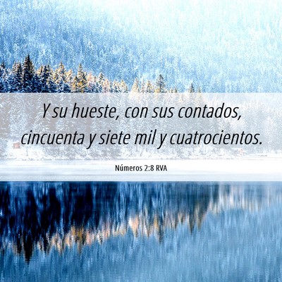 Picture 06 - Números 2:8 RVA - Y su hueste, con sus contados, cincuenta y siete - Bible Verse Picture