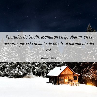 Picture 06 - Números 21:11 RVA - Y partidos de Oboth, asentaron en Ije-abarim, en - Bible Verse Picture