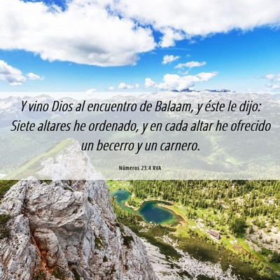 Picture 06 - Números 23:4 RVA - Y vino Dios al encuentro de Balaam, y éste le - Bible Verse Picture