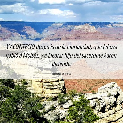 Picture 06 - Números 26:1 RVA - Y ACONTECIO después de la mortandad, que Jehová - Bible Verse Picture