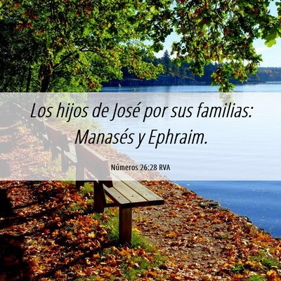 Picture 06 - Números 26:28 RVA - Los hijos de José por sus familias: Manasés y - Bible Verse Picture