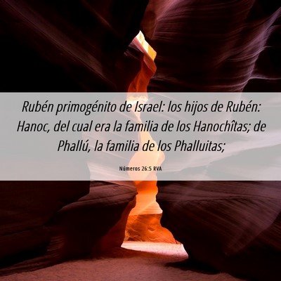 Picture 06 - Números 26:5 RVA - Rubén primogénito de Israel: los hijos de - Bible Verse Picture