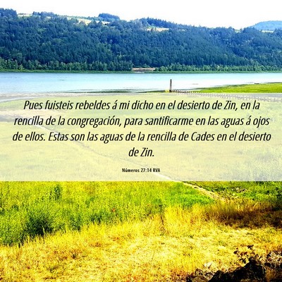 Picture 06 - Números 27:14 RVA - Pues fuisteis rebeldes á mi dicho en el desierto - Bible Verse Picture