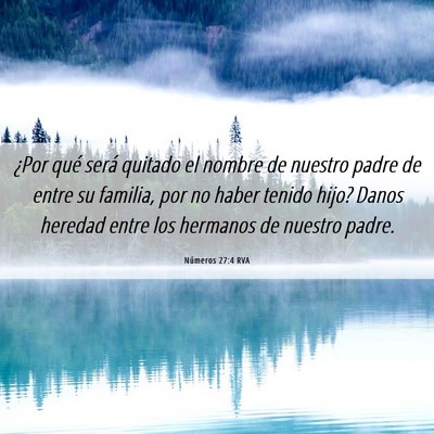 Picture 06 - Números 27:4 RVA - ¿Por qué será quitado el nombre de nuestro - Bible Verse Picture