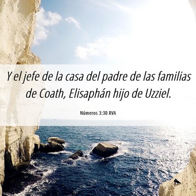 Picture 06 - Números 3:30 RVA - Y el jefe de la casa del padre de las familias de - Bible Verse Picture