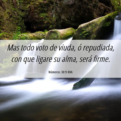 Picture 06 - Números 30:9 RVA - Mas todo voto de viuda, ó repudiada, con que - Bible Verse Picture