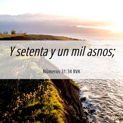 Picture 06 - Números 31:34 RVA - Y setenta y un mil - Bible Verse Picture