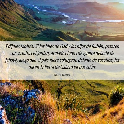 Picture 06 - Números 32:29 RVA - Y díjoles Moisés: Si los hijos de Gad y los - Bible Verse Picture