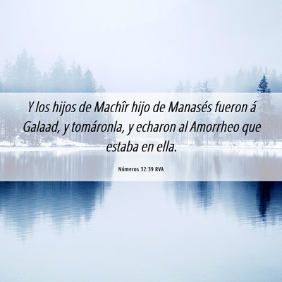 Picture 06 - Números 32:39 RVA - Y los hijos de Machîr hijo de Manasés fueron á - Bible Verse Picture