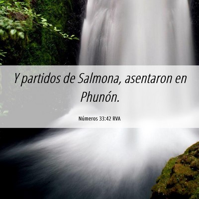 Picture 06 - Números 33:42 RVA - Y partidos de Salmona, asentaron en - Bible Verse Picture