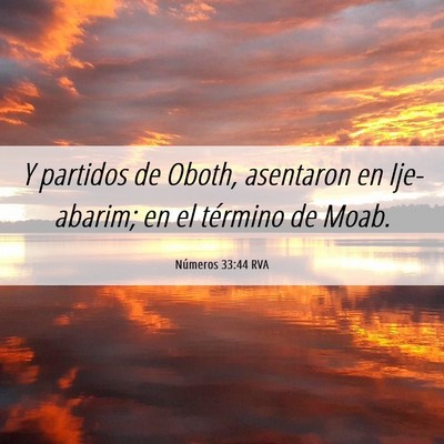Picture 06 - Números 33:44 RVA - Y partidos de Oboth, asentaron en Ije-abarim; en - Bible Verse Picture
