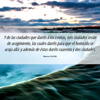 Picture 06 - Números 35:6 RVA - Y de las ciudades que daréis á los Levitas, - Bible Verse Picture