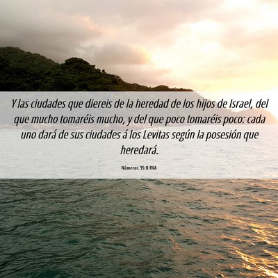 Picture 06 - Números 35:8 RVA - Y las ciudades que diereis de la heredad de los - Bible Verse Picture
