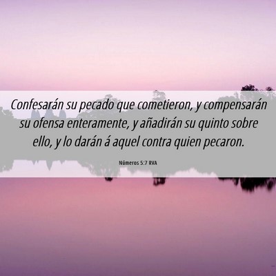 Picture 06 - Números 5:7 RVA - Confesarán su pecado que cometieron, y - Bible Verse Picture