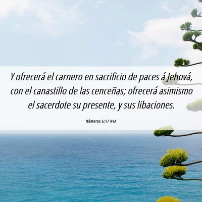 Picture 06 - Números 6:17 RVA - Y ofrecerá el carnero en sacrificio de paces á - Bible Verse Picture