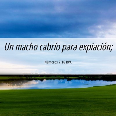 Picture 06 - Números 7:16 RVA - Un macho cabrío para - Bible Verse Picture
