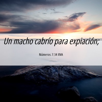 Picture 06 - Números 7:34 RVA - Un macho cabrío para - Bible Verse Picture