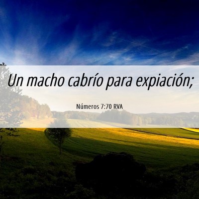 Picture 06 - Números 7:70 RVA - Un macho cabrío para - Bible Verse Picture