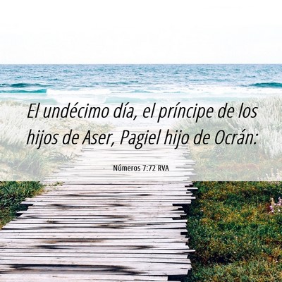 Picture 06 - Números 7:72 RVA - El undécimo día, el príncipe de los hijos de - Bible Verse Picture