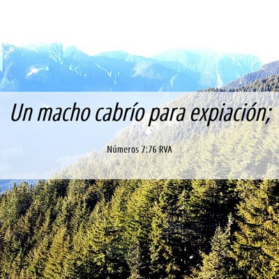 Picture 06 - Números 7:76 RVA - Un macho cabrío para - Bible Verse Picture