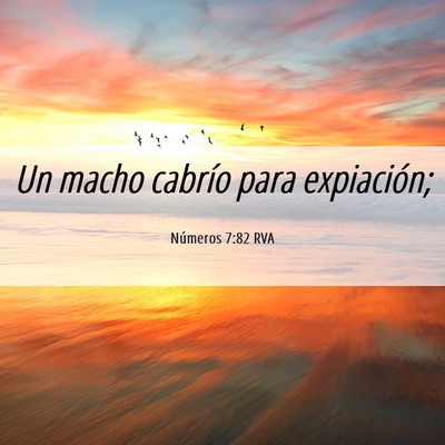 Picture 06 - Números 7:82 RVA - Un macho cabrío para - Bible Verse Picture