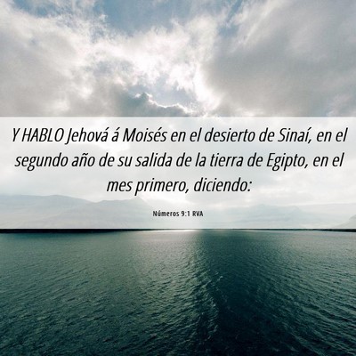 Picture 06 - Números 9:1 RVA - Y HABLO Jehová á Moisés en el desierto de - Bible Verse Picture