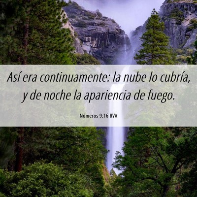 Picture 06 - Números 9:16 RVA - Así era continuamente: la nube lo cubría, y de - Bible Verse Picture
