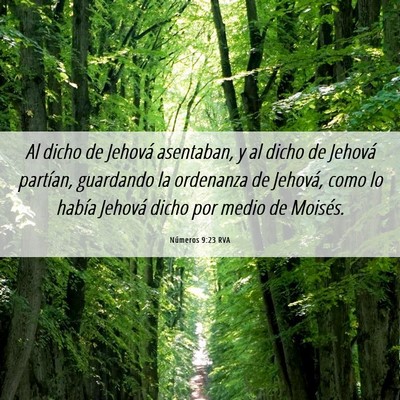 Picture 06 - Números 9:23 RVA - Al dicho de Jehová asentaban, y al dicho de - Bible Verse Picture