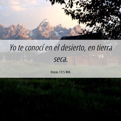 Picture 06 - Oseas 13:5 RVA - Yo te conocí en el desierto, en tierra - Bible Verse Picture
