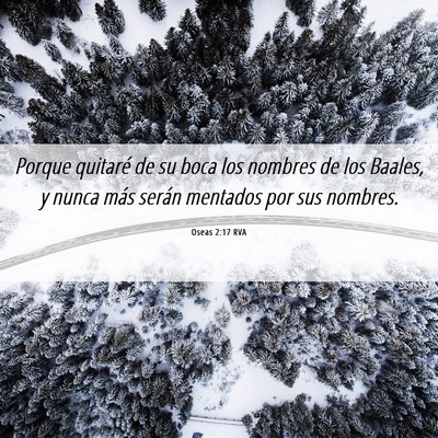 Picture 06 - Oseas 2:17 RVA - Porque quitaré de su boca los nombres de los - Bible Verse Picture