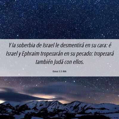 Picture 06 - Oseas 5:5 RVA - Y la soberbia de Israel le desmentirá en su - Bible Verse Picture