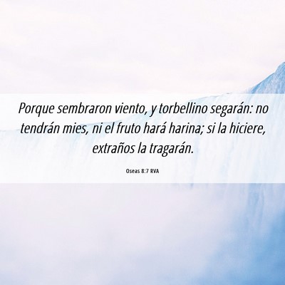 Picture 06 - Oseas 8:7 RVA - Porque sembraron viento, y torbellino segarán: - Bible Verse Picture