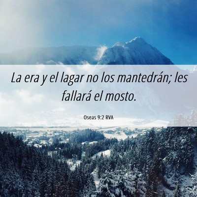 Picture 06 - Oseas 9:2 RVA - La era y el lagar no los mantedrán; les fallará - Bible Verse Picture