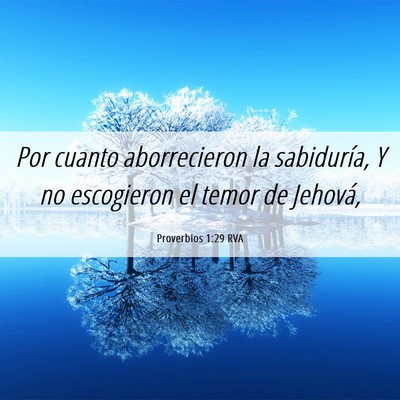 Picture 06 - Proverbios 1:29 RVA - Por cuanto aborrecieron la sabiduría, Y no - Bible Verse Picture