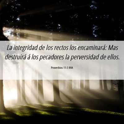 Picture 06 - Proverbios 11:3 RVA - La integridad de los rectos los encaminará: Mas - Bible Verse Picture