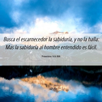 Picture 06 - Proverbios 14:6 RVA - Busca el escarnecedor la sabiduría, y no la - Bible Verse Picture
