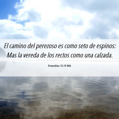Picture 06 - Proverbios 15:19 RVA - El camino del perezoso es como seto de espinos: - Bible Verse Picture