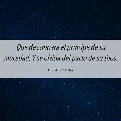 Picture 06 - Proverbios 2:17 RVA - Que desampara el príncipe de su mocedad, Y se - Bible Verse Picture