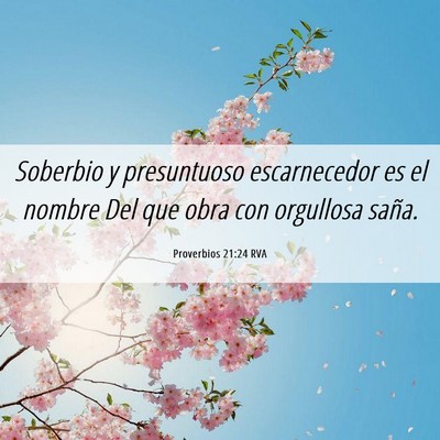 Picture 06 - Proverbios 21:24 RVA - Soberbio y presuntuoso escarnecedor es el nombre - Bible Verse Picture