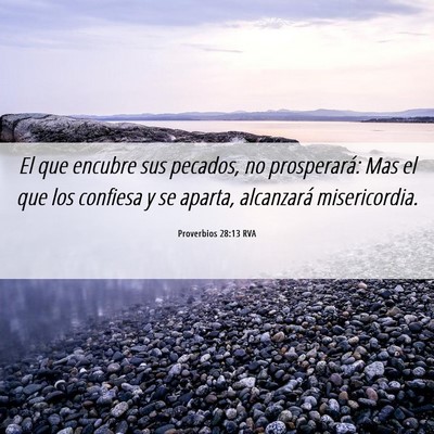 Picture 06 - Proverbios 28:13 RVA - El que encubre sus pecados, no prosperará: Mas - Bible Verse Picture