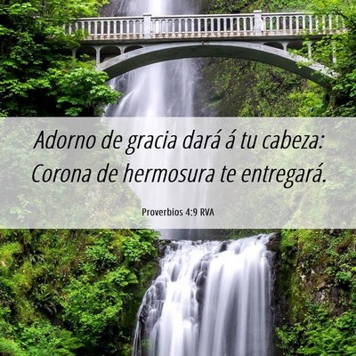 Picture 06 - Proverbios 4:9 RVA - Adorno de gracia dará á tu cabeza: Corona de - Bible Verse Picture