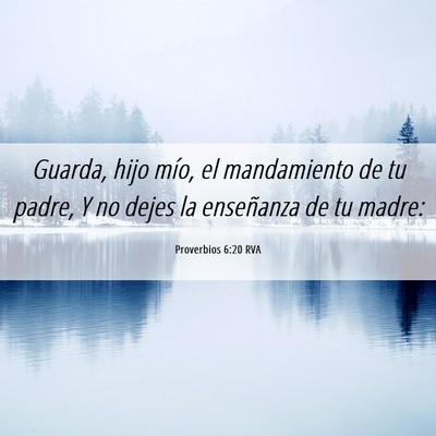 Picture 06 - Proverbios 6:20 RVA - Guarda, hijo mío, el mandamiento de tu padre, Y - Bible Verse Picture