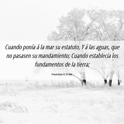 Picture 06 - Proverbios 8:29 RVA - Cuando ponía á la mar su estatuto, Y á las - Bible Verse Picture