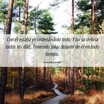 Picture 06 - Proverbios 8:30 RVA - Con él estaba yo ordenándolo todo; Y fuí su - Bible Verse Picture