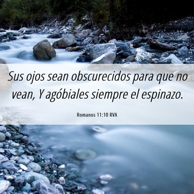 Picture 06 - Romanos 11:10 RVA - Sus ojos sean obscurecidos para que no vean, Y - Bible Verse Picture