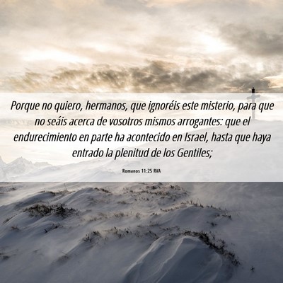 Picture 06 - Romanos 11:25 RVA - Porque no quiero, hermanos, que ignoréis este - Bible Verse Picture