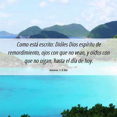 Picture 06 - Romanos 11:8 RVA - Como está escrito: Dióles Dios espíritu de - Bible Verse Picture