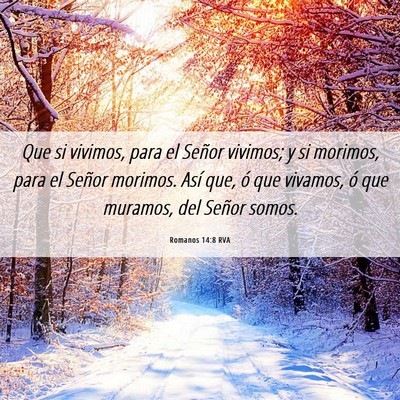 Picture 06 - Romanos 14:8 RVA - Que si vivimos, para el Señor vivimos; y si - Bible Verse Picture