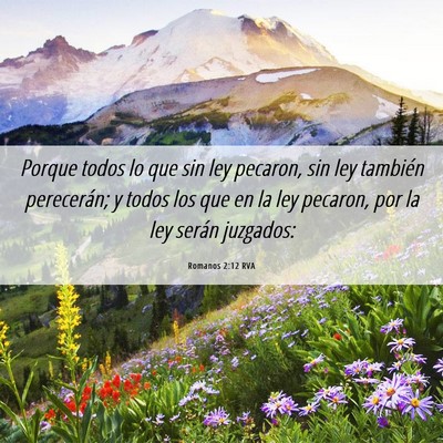 Picture 06 - Romanos 2:12 RVA - Porque todos lo que sin ley pecaron, sin ley - Bible Verse Picture
